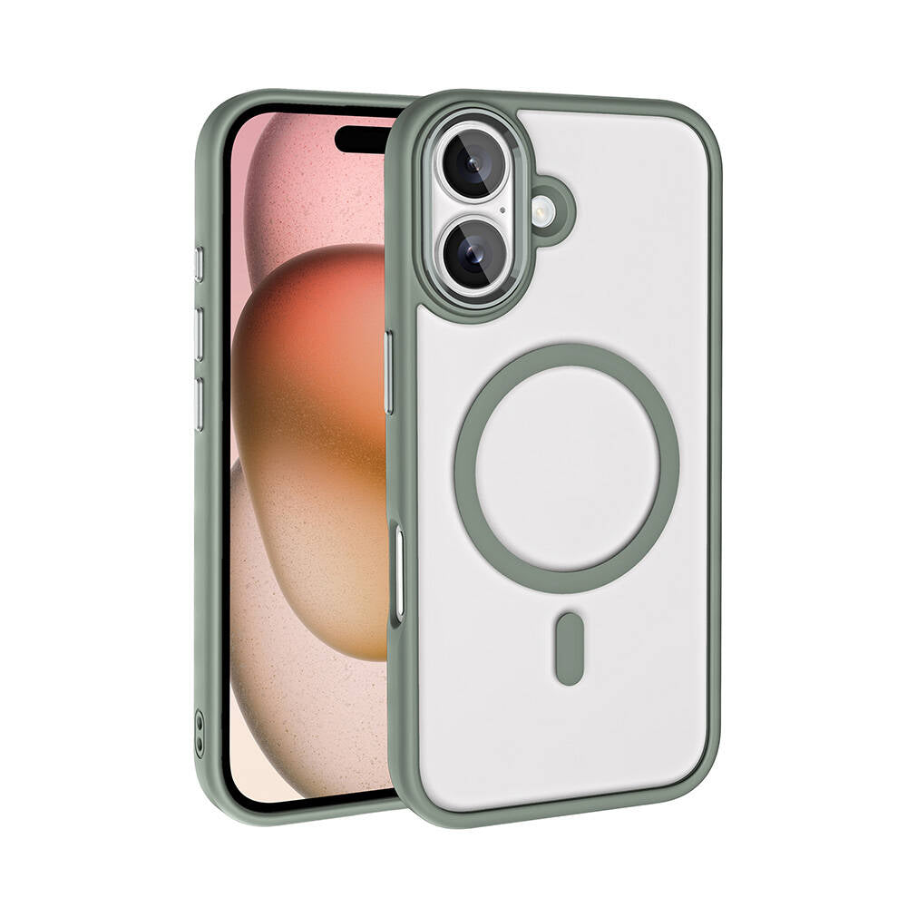 Cepax Chrome Magsafe iPhone 16 Kablosuz Şarj Özellikli Silikon Telefon Kılıfı - 2 Cepax Chrome Magsafe iPhone 16 Kablosuz Şarj Özellikli Silikon Telefon Kılıfı - 2